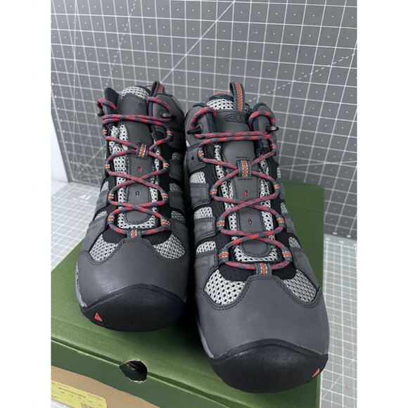 KEEN Koven Mid WP Hiking Outdoor Shoes Gray/Red Men’s Sz. 13 NIB New - Picture 4 of 9